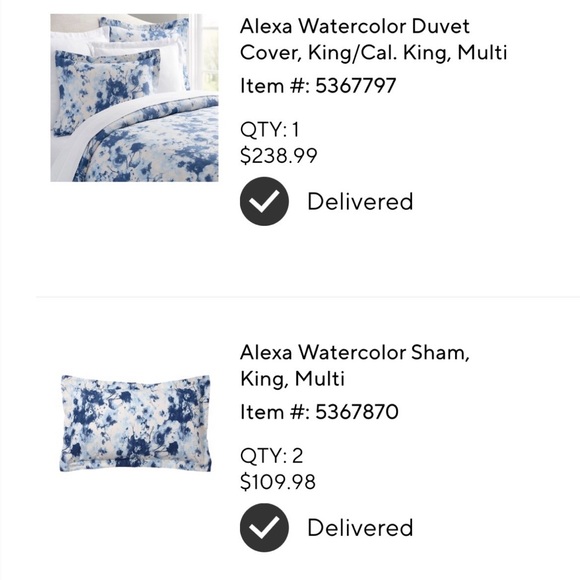 Pottery Barn King/Cal King size duvet cover w/ (2) shams - Picture 2 of 3